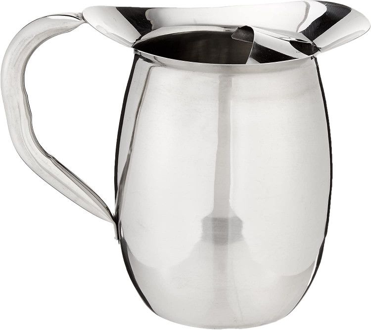 SS Pitcher - 2 Qt, S/S Deluxe Bell Pitcher, w/ Ice Catcher