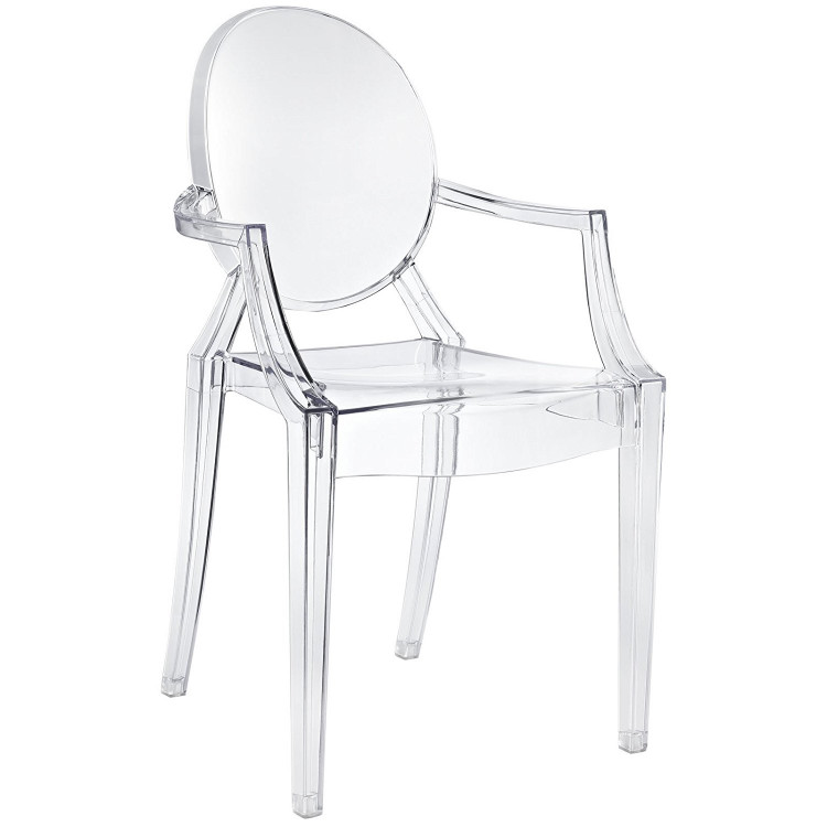 Clear Ghost Chair with Arms