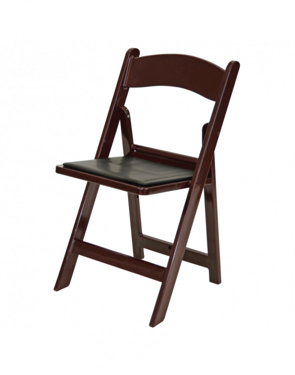 Mahogany Garden Padded Folding Chair