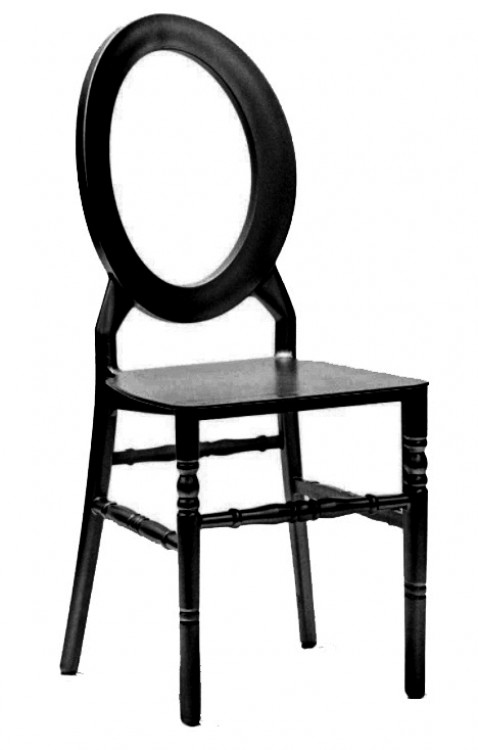 Black O Back Chair