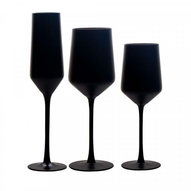 Black Matte Glassware Collection