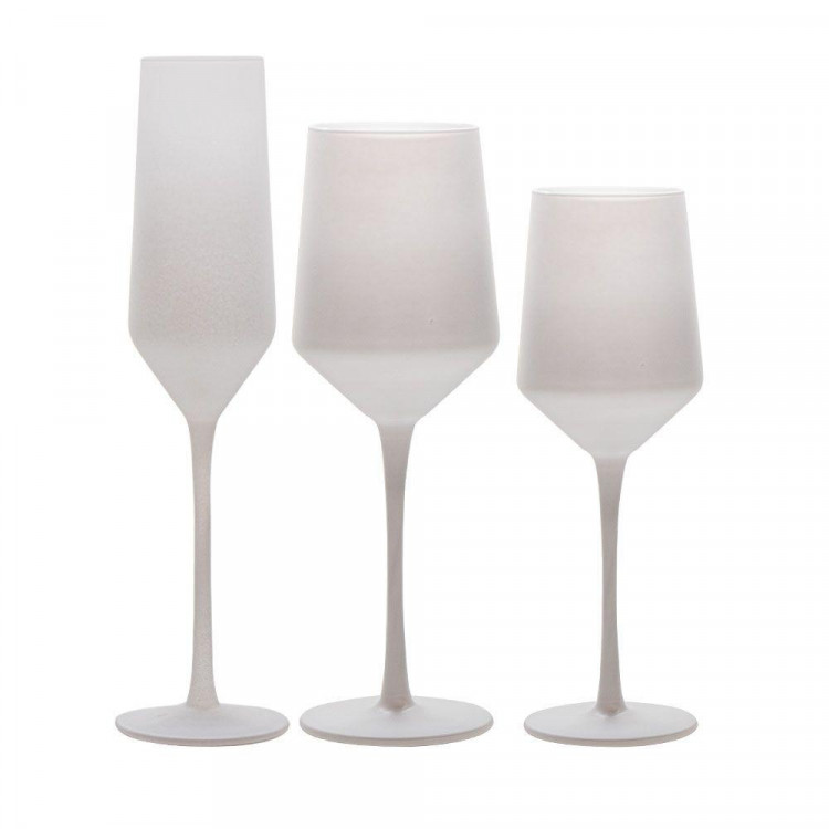 White Matte Glassware Collection