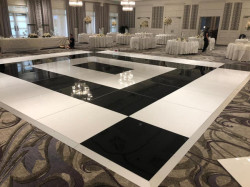 Black & White Matte Checkered Dance Floor