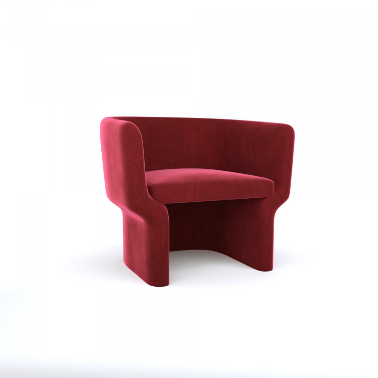Cachet Club Chair - Crimson Velvet Skin