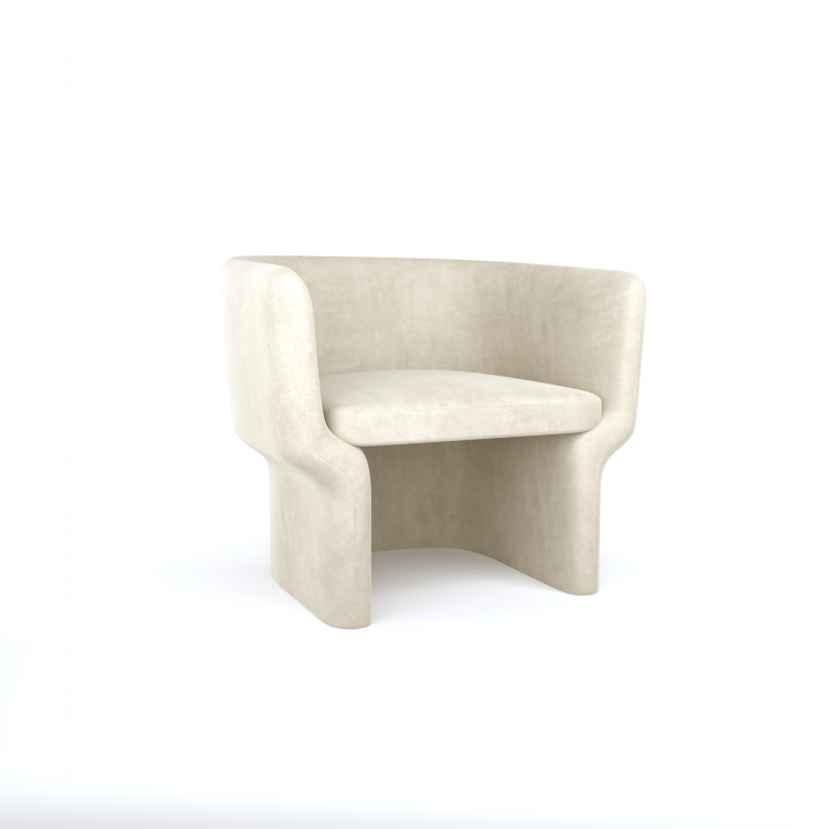 Cachet Club Chair - Ivory Velvet Skin