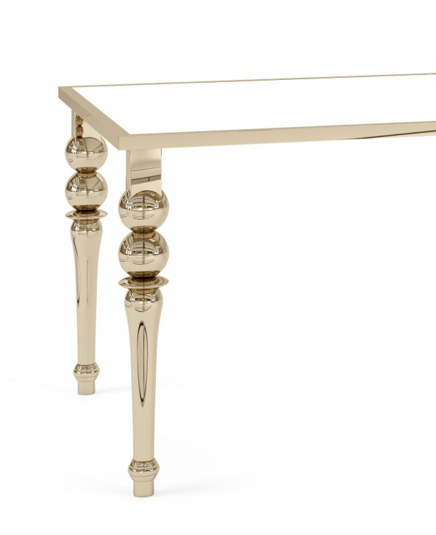 Bowery Table - Polished Gold - 30 Ambassador Legs (36 X 36