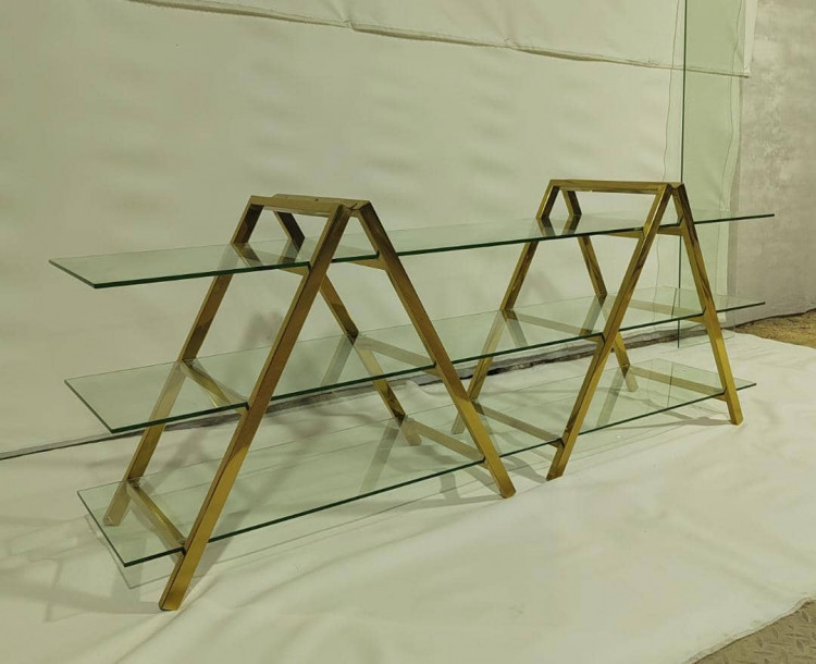 Gold Ladder Table Bartop Desert Display (twin)