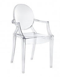 Clear Ghost Chair Kids With arms **CHILDREN'S**