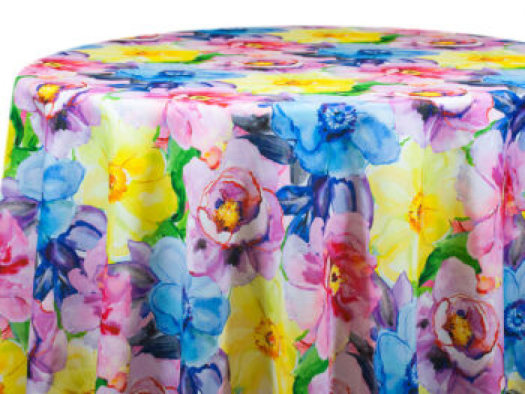 Springtime Floral Tablecloth Rental