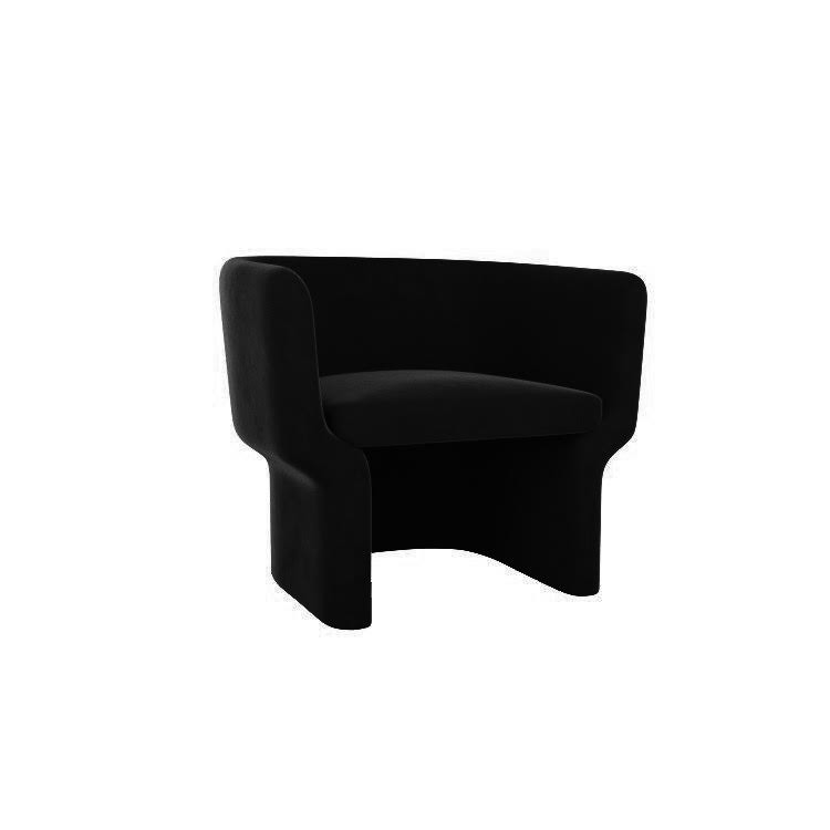 Cachet Club Chair - Black Velvet