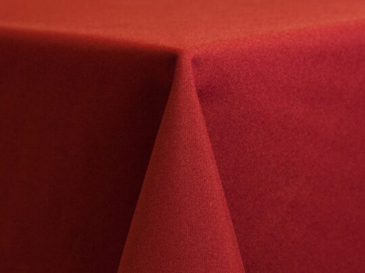 Cherry Red Polyester Linen
