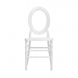 White O Back Chair